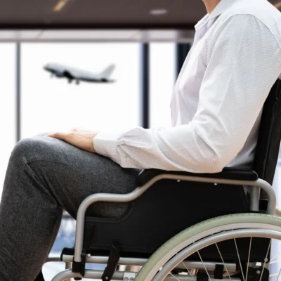 Traveling with a spinal cord injury- Find out if your designated airports have accessibility features, such as ramps, elevators, specific security lanes, or others to make your travel process as smooth and worry-free as possible.